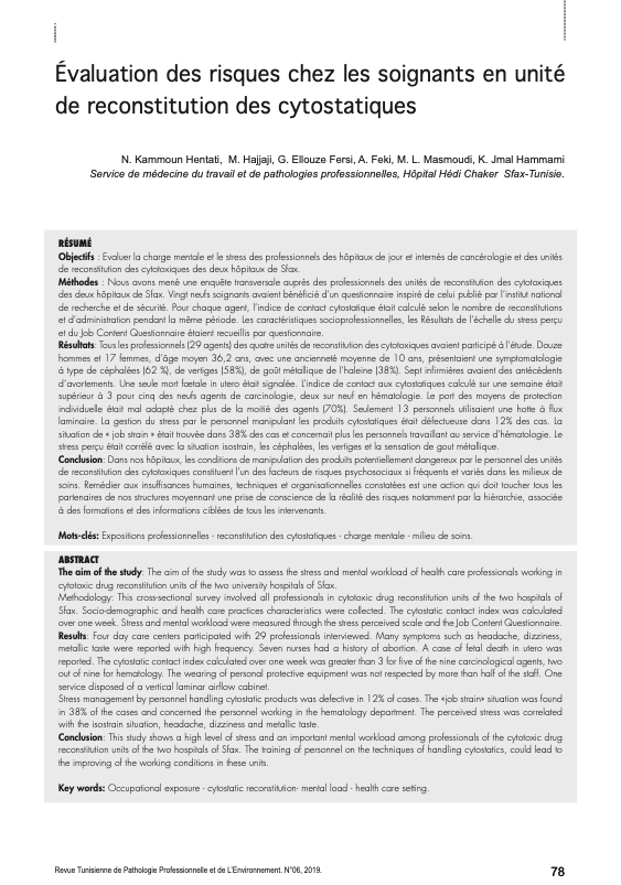 N. Kammoun Hentati et al