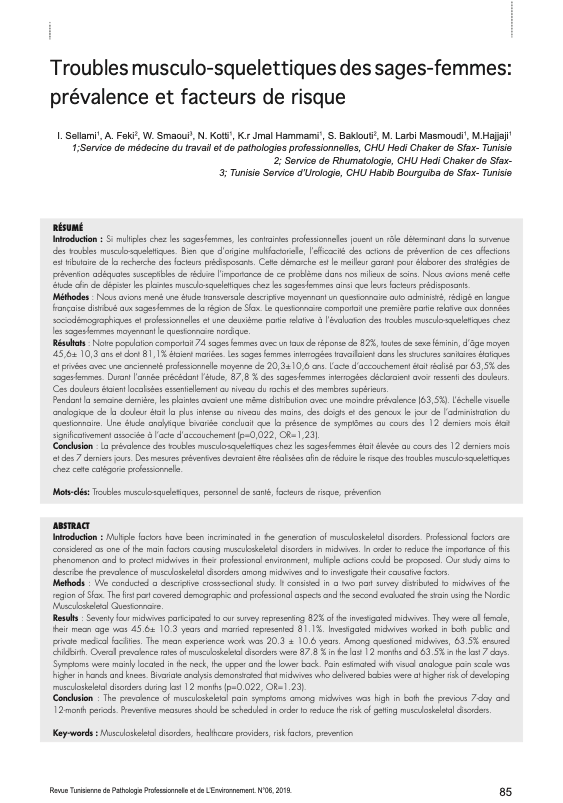 I. Sellami et al